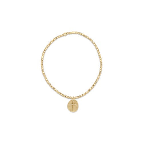 Extends | Classic Gold 2mm Bead Bracelet | Inspire Small Gold Charm