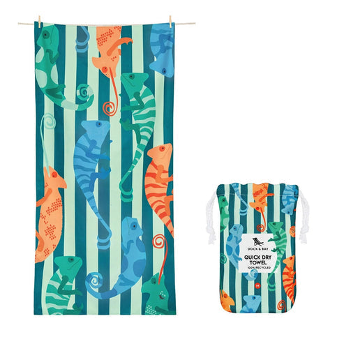 D&B Quick Dry Towel | Karma Chameleon | Medium (Kids)