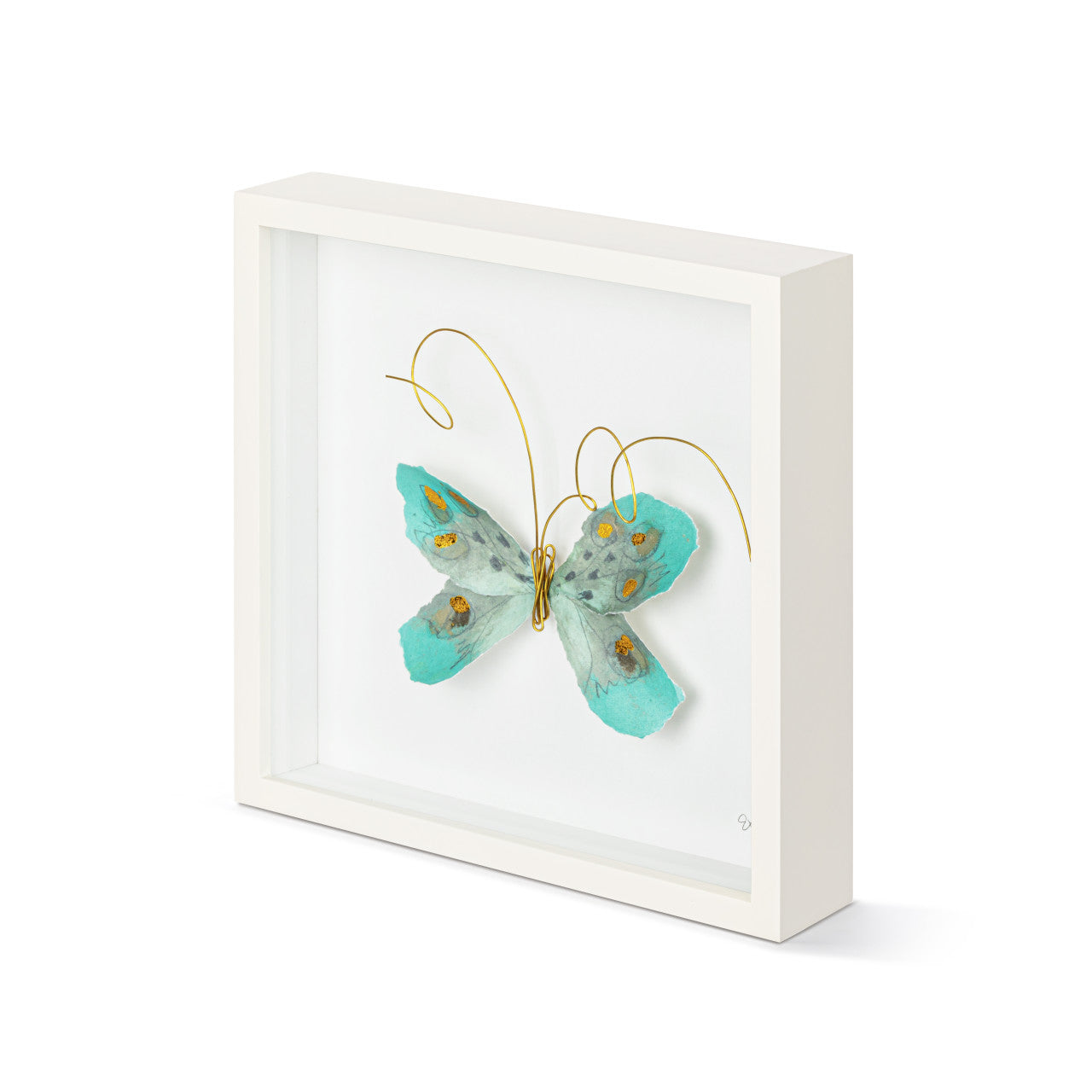 Butterfly Wall Art | Turquoise & Gold