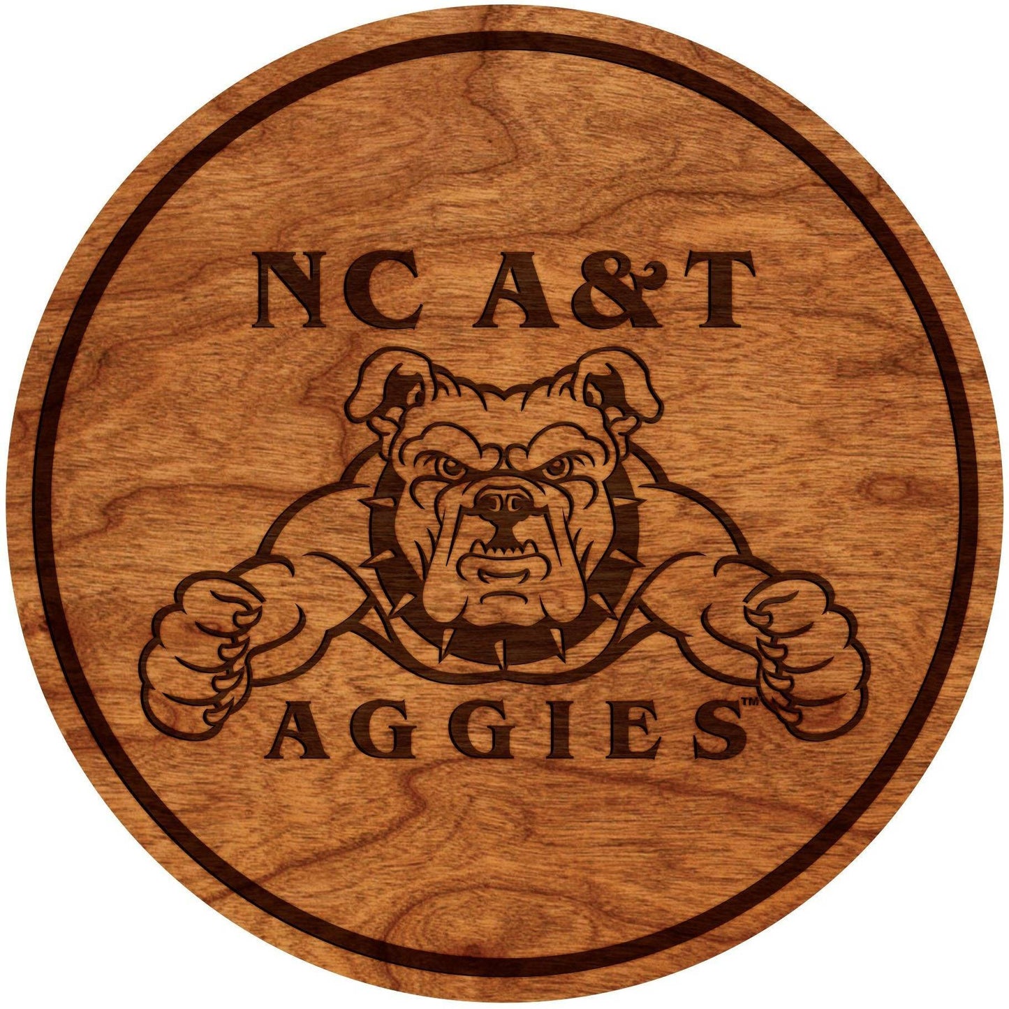 NCA&T Bulldog with Name Cherry Coaster