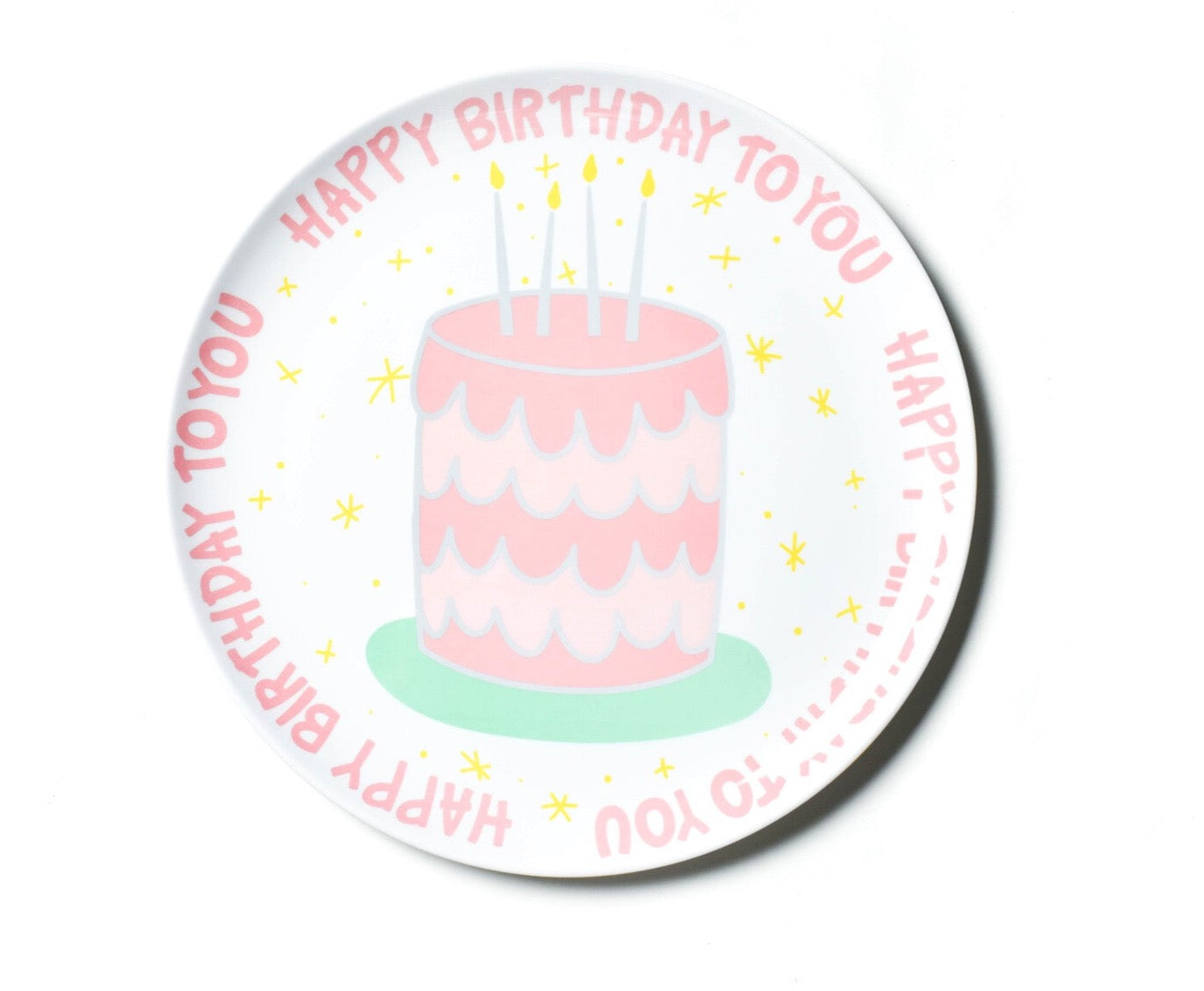 Happy Birthday Melamine Plate Pink1