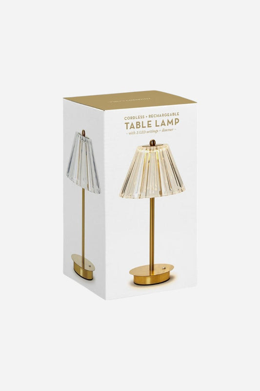 LED Portable Cordless Table Lamp with Acrylic Shade