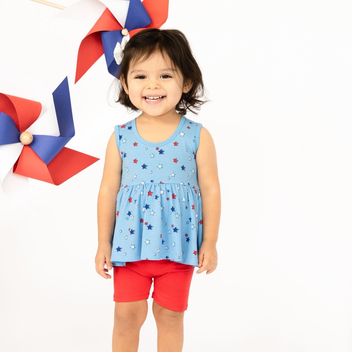 Sleeveless Top + Short Magnetic Set | Red White and Bluetiful
