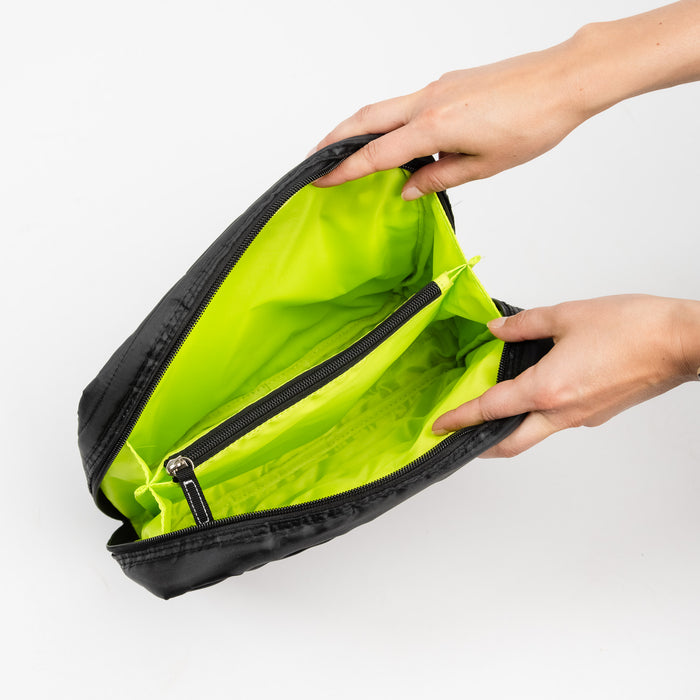 All Inclusive | Travel Organizer | Black Puffer with Green Interior