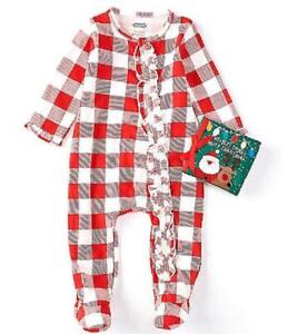 Girl Xmas Sleeper & Book 3-6m