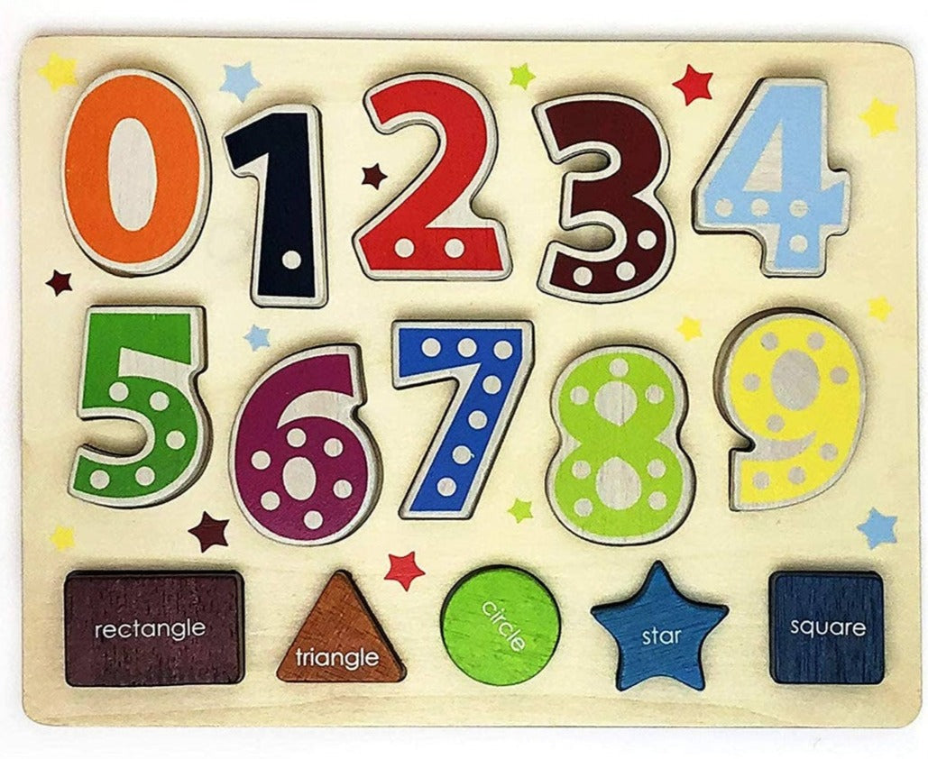 Number and Shape Puzzle Toddler Learning Puzzle Shape Sorter