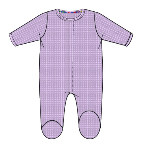 Waffle Magnetic Footie - Lilac Snow