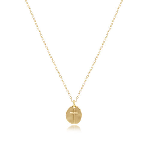 16" Necklace Gold | Inspire Small Gold Charm
