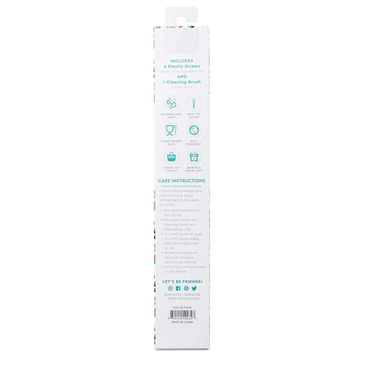 Reusable Straw Set | Party Animal + Hot Pink