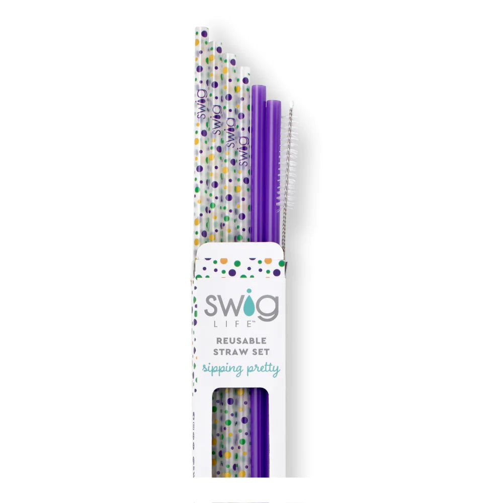 Reusable Straw Set | Hey Mister! + Purple