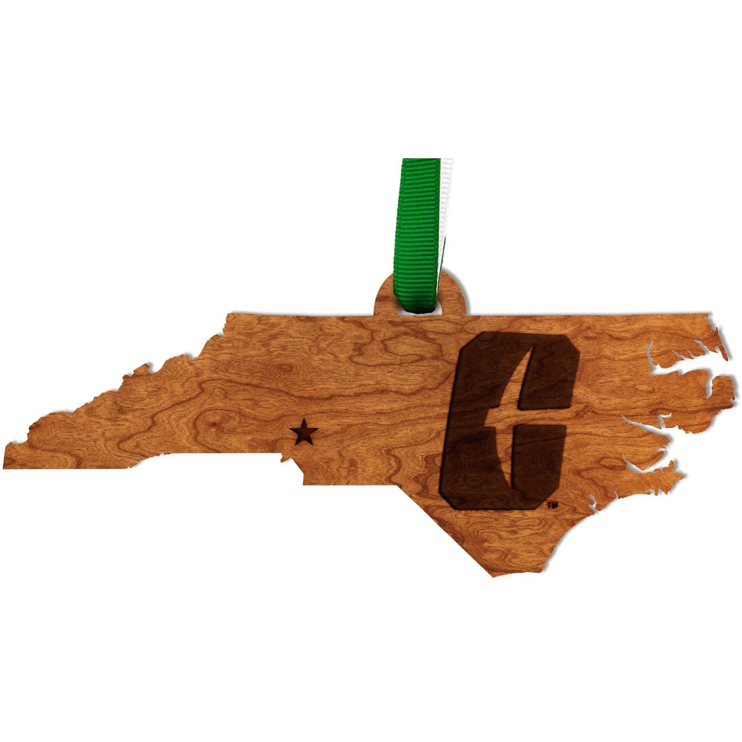 UNC Charlotte Logo on NC State Outline