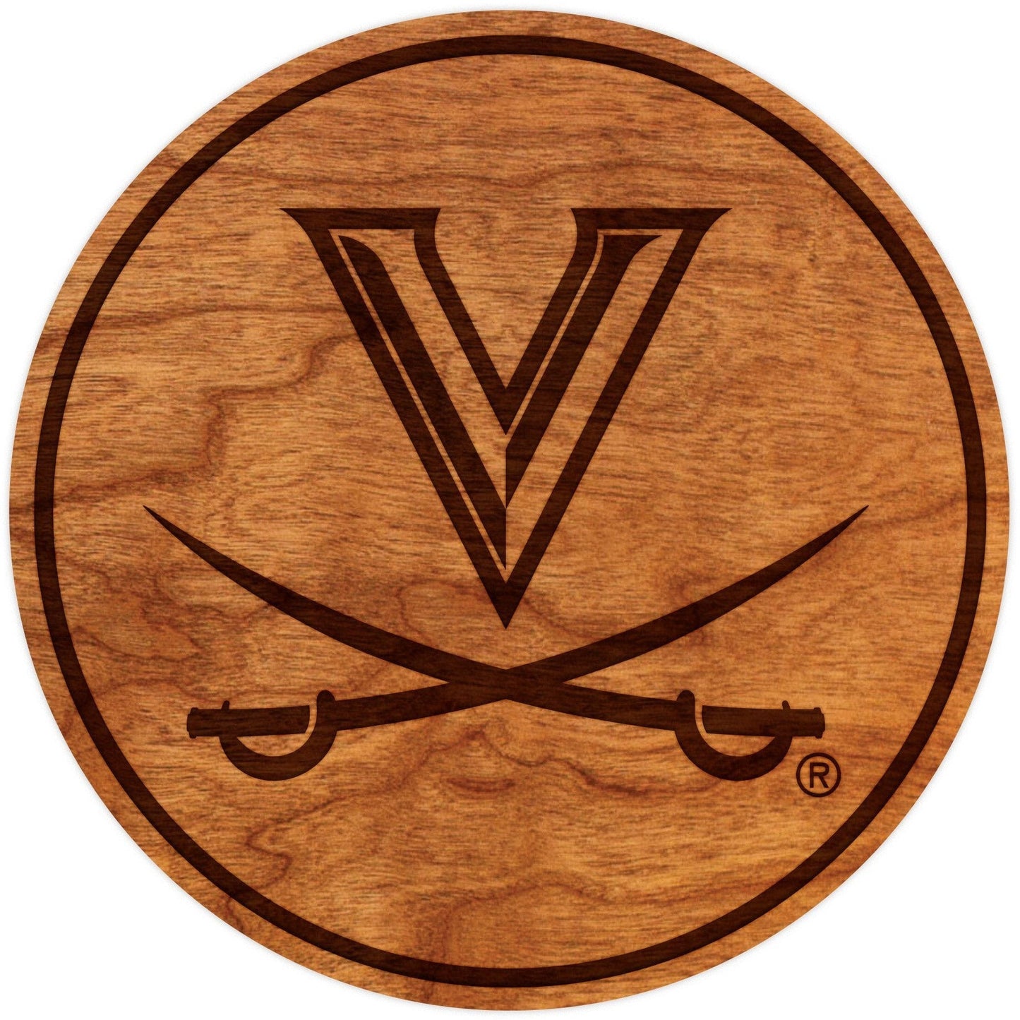 Virginia V over Swords Cherry Coaster