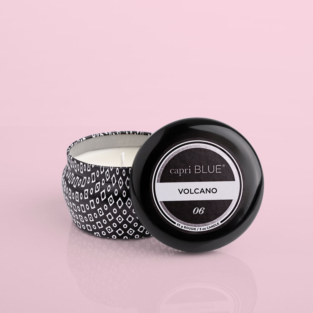 Volcano Mini Tin Candle - Black