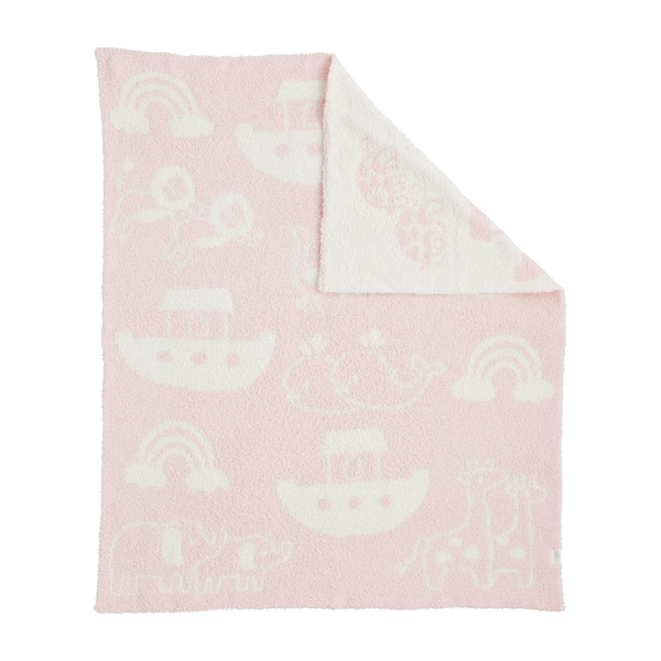 Chenille Blanket | Pink Noah's Ark