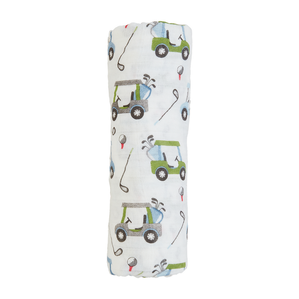 Swaddle Blanket | Golf | White