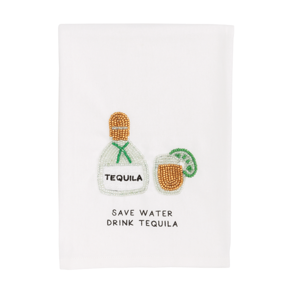 Tequila Beaded Bar Towel