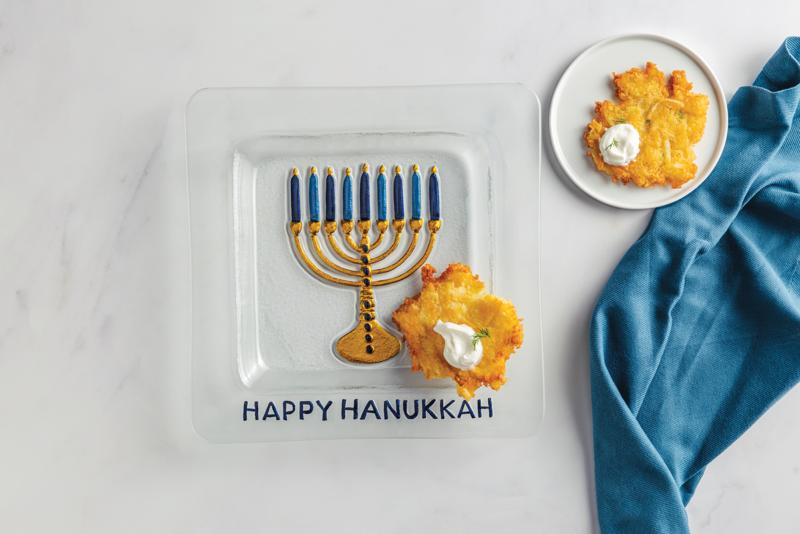 Menorah Plate | Fused Glass