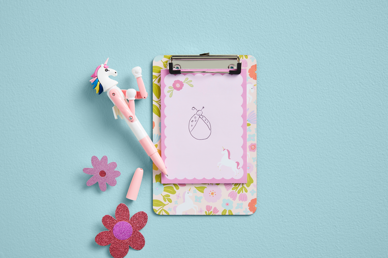 Pen Clipboard | Pink Unicorn