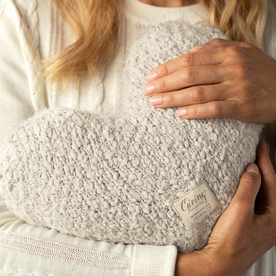 Giving Heart Weighted Pillow | Cream