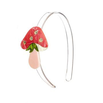 Acrylic Headband - Red Mushroom