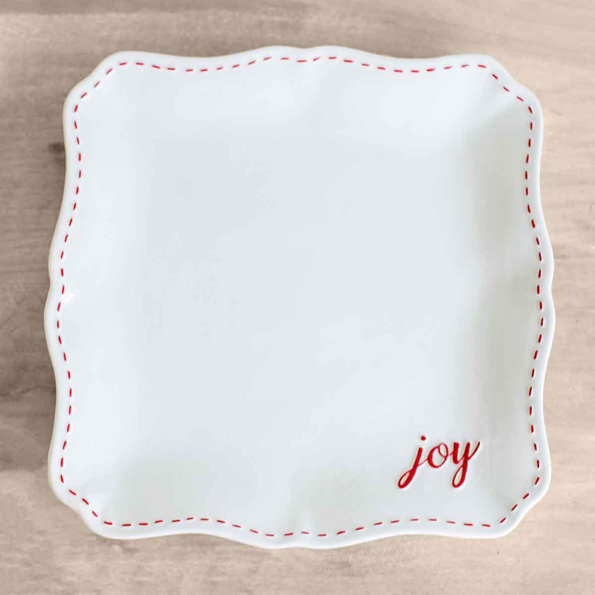 Joy Platter White/Red