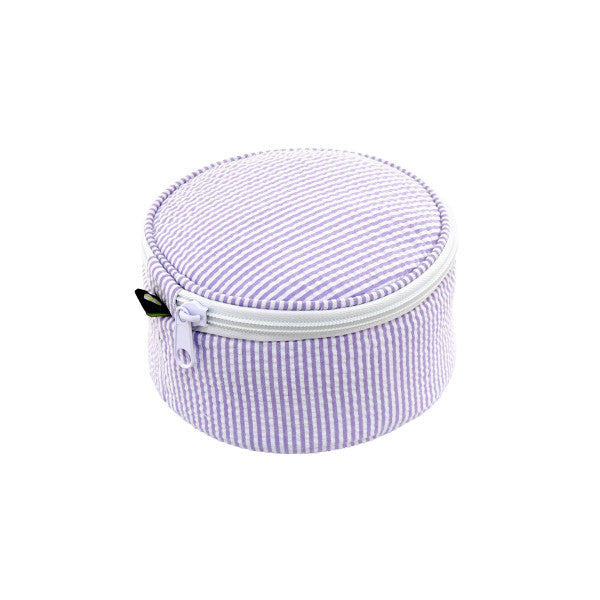 6" Button Bag | Lilac Seersucker