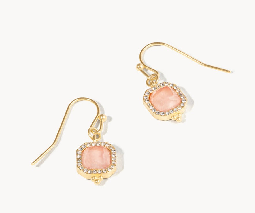 Radiant Drop Earrings Blush