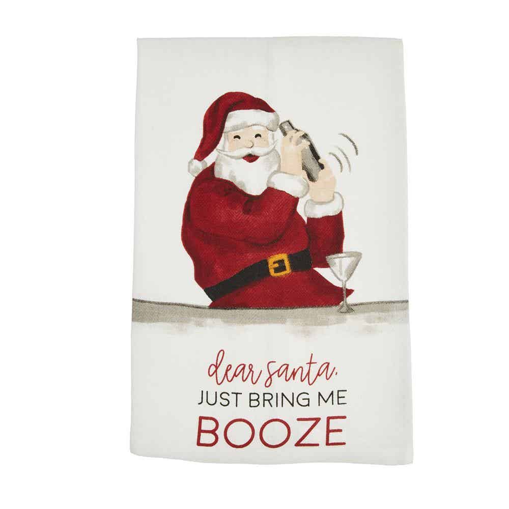 Bartender Drinking Xmas Towel