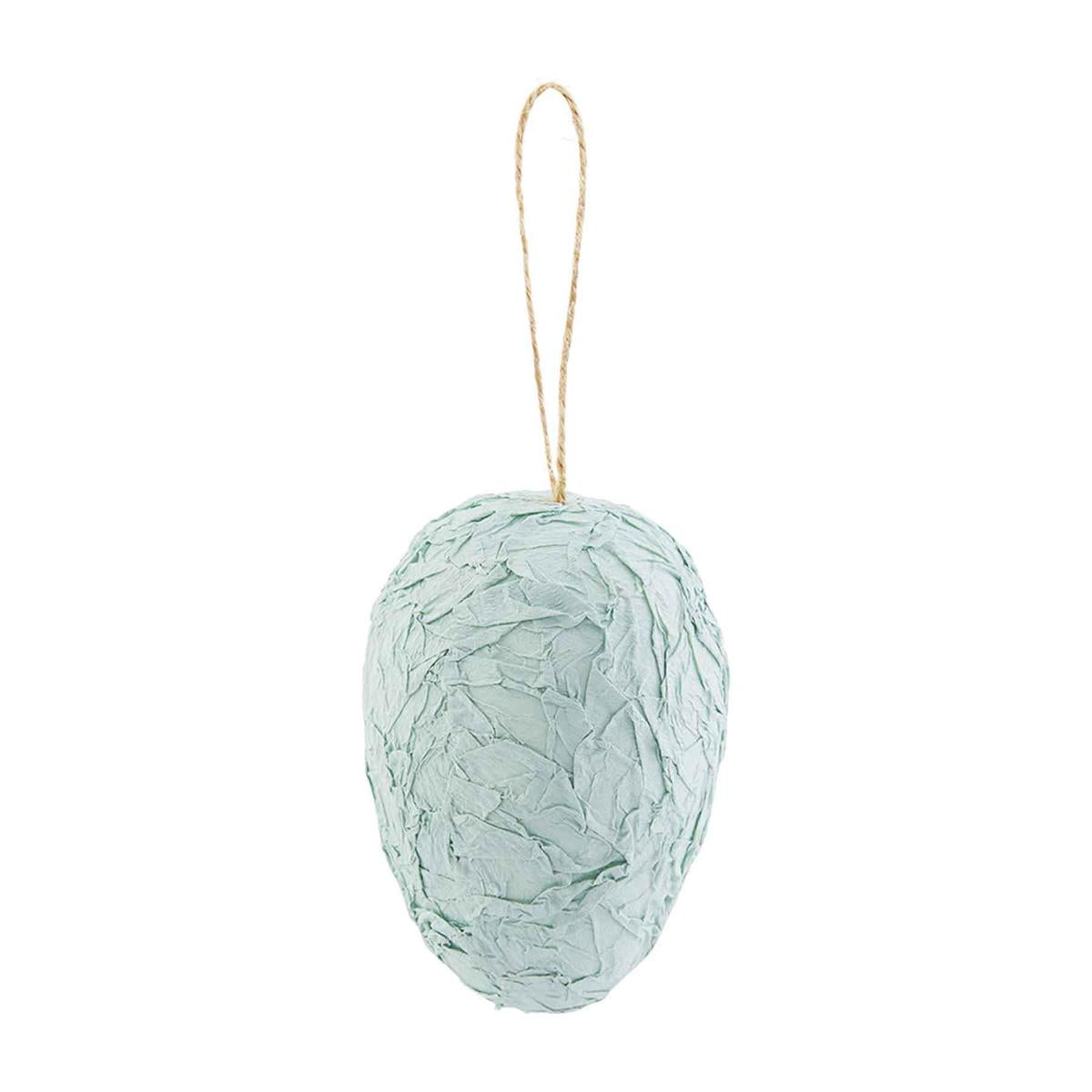 Paper Mache Egg - Blue