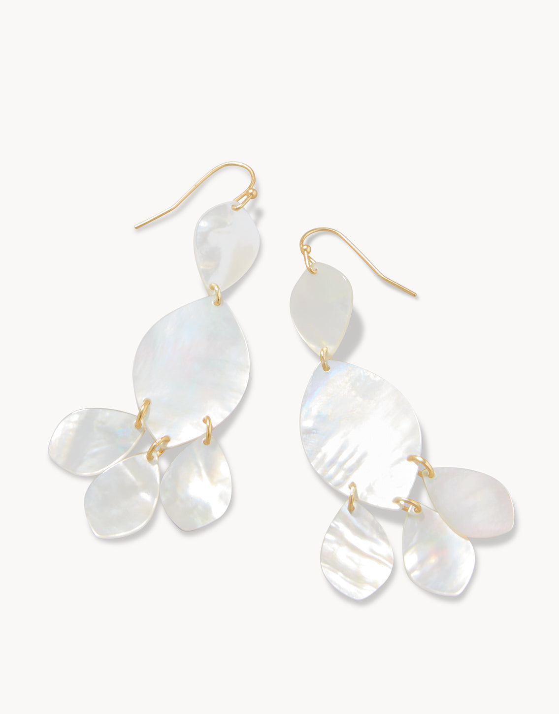 Teardrop Chandelier Earrings Mother-of-Pearl