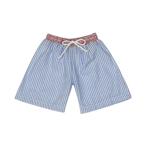 Blue Seersucker Gingham Shorts | 12M