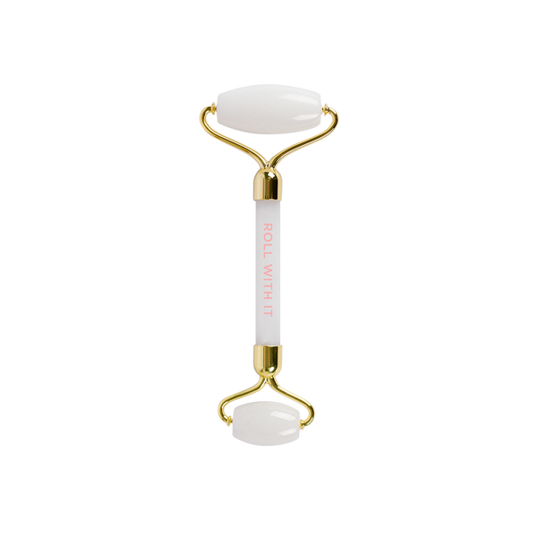 Face Stone Roller | White + Gold