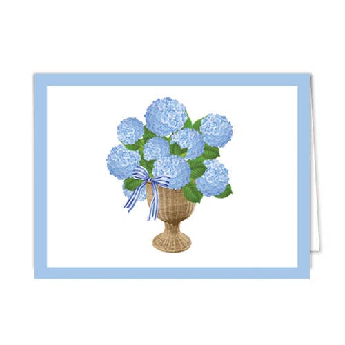 Hydrangeas Urn Folded Notecards