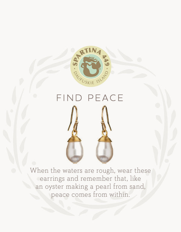 SLV Drop Earrings - Find Peace