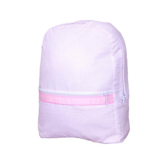 Small Backpack | Pink Seersucker