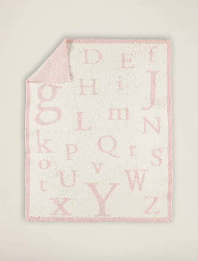 CozyABC Baby Blanket | Dusty Rose/Cream