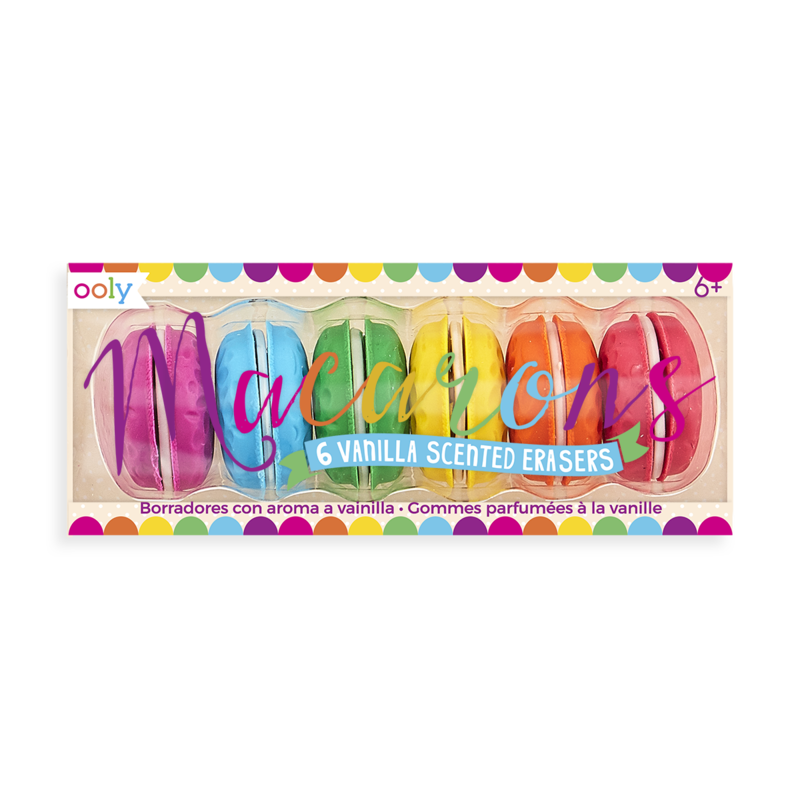 Macaron Scented Erasers - Set of 6