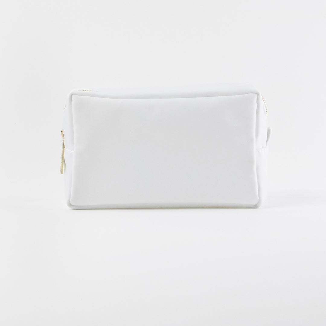 White - Nylon Makeup Bag