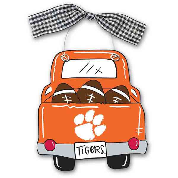 Clemson Wood Truck Ornament