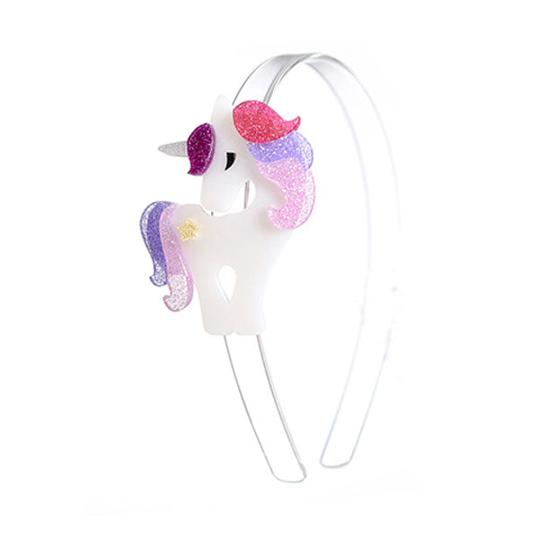 Acrylic Headband - Glitter Unicorn