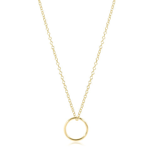 egirl 14" Necklace Gold - Halo Gold Charm