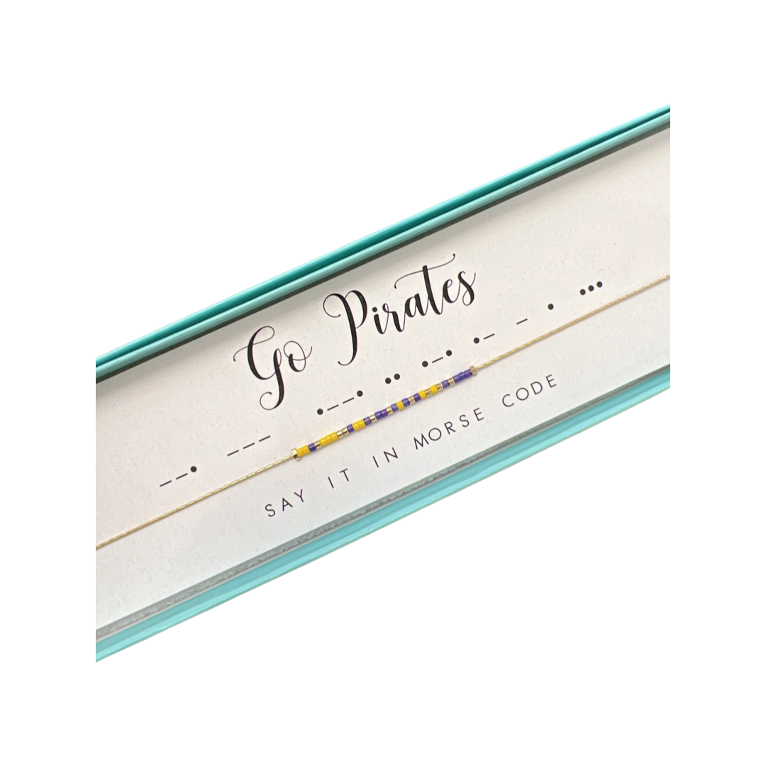 Dot and Dash Necklace - Go Pirates