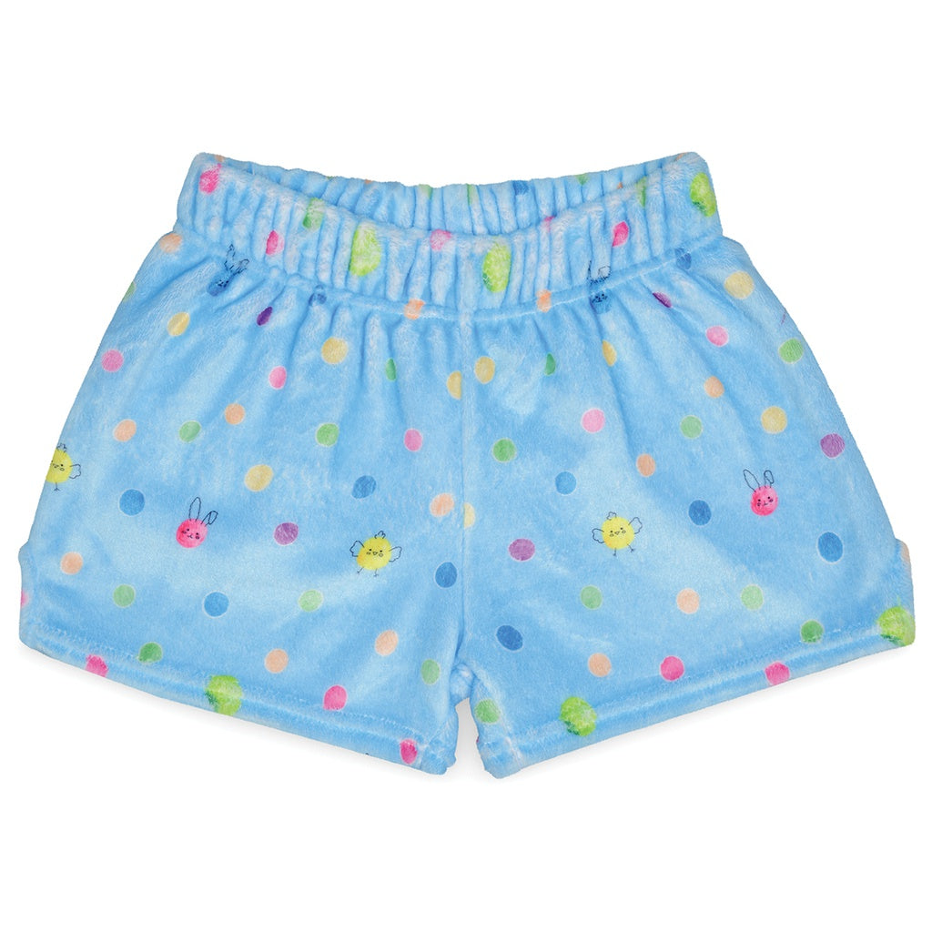 XS Let's Polka Dot Plush Shorts