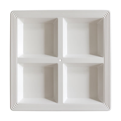 Base - Nora Fleming Melamine Square Sectioned Server (Pinstripes)