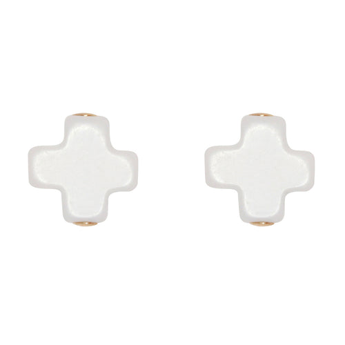 Signature Cross Stud | Off-White