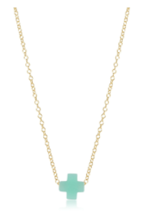 egirl 14" Necklace Gold - Signature Cross Mint