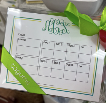 Custom Tennis Score Pad