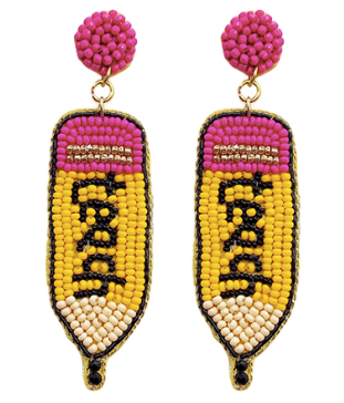 TEACH Pencil Earrings