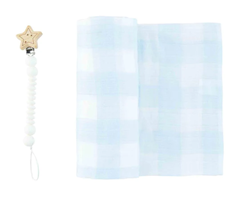 Gingham Swaddle & Pacy