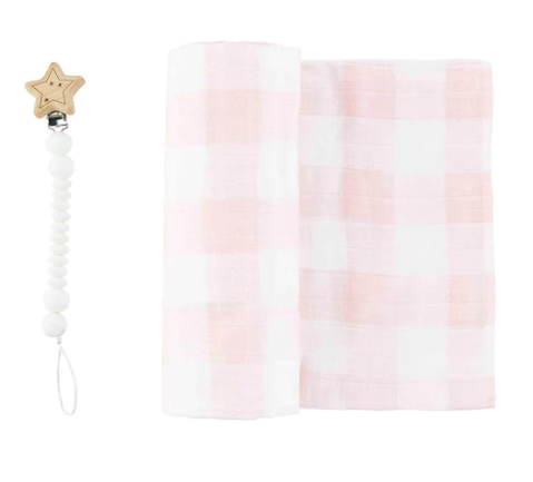 Gingham Swaddle & Pacy